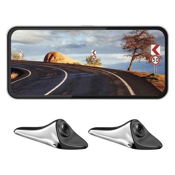 Universal 6.25" HD Rearview Mirror &amp; Dual Side Cameras Parking Monitors Set
