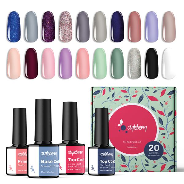 Styleberry 24 Piece Gel Nail Polish Kit