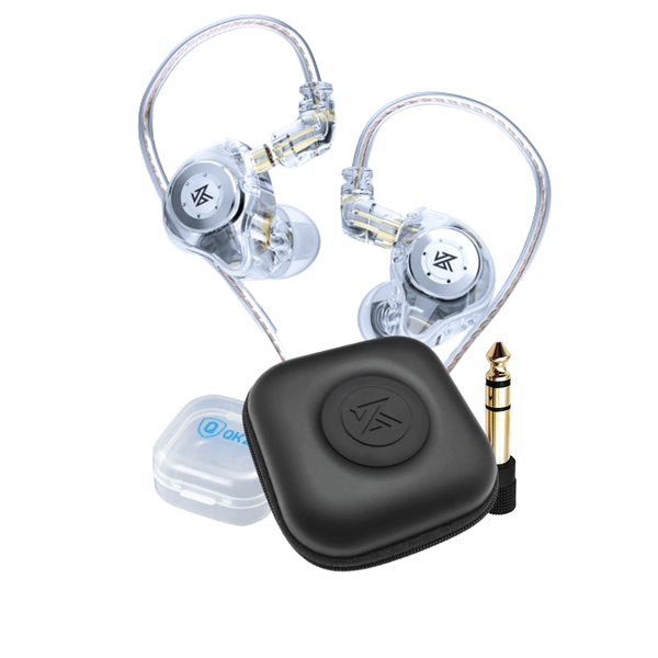KZ EDX Pro In-Ear Monitor &amp; Accessories Starter Pack - Transparent