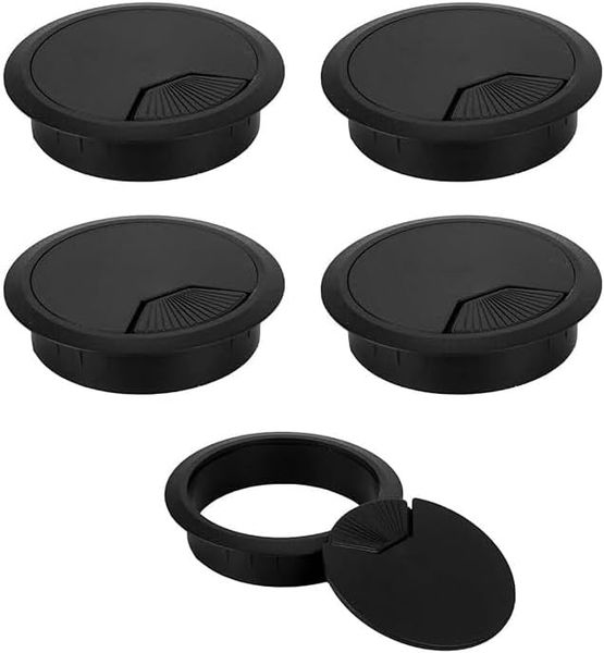 5 Pack 60mm Desk Circular Cable Ring, Computer Desk Cord Organizer