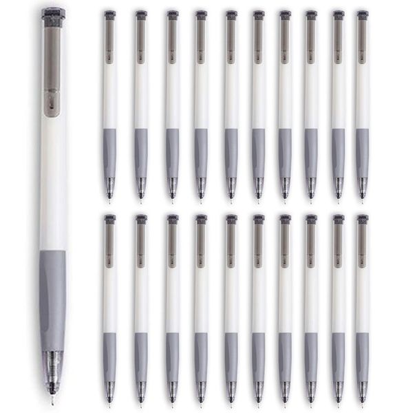 20 Pcs Retractable Ballpoint Pens 0.7mm Fine Black Ink Pen for School Home