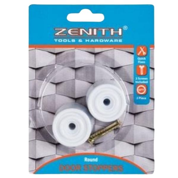 Zenith - Door Stoppers (Round) - White (2 Piece)
