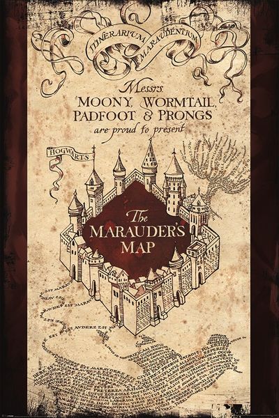 Harry Potter - The Marauders Map Poster