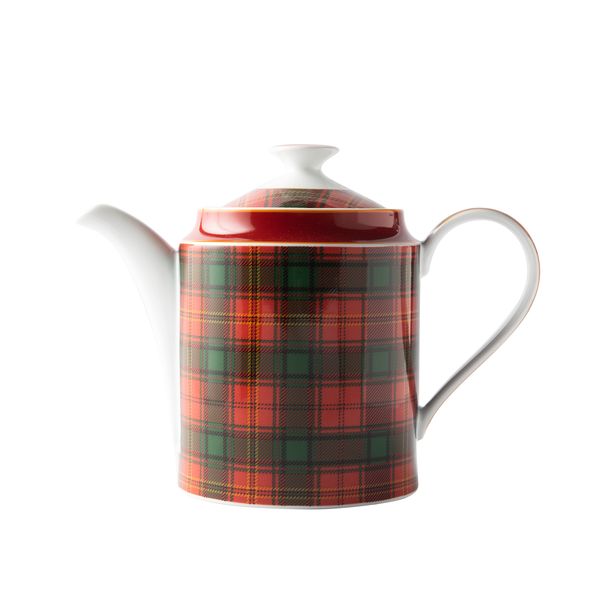 Jenna Clifford Red Tartan Tea Pot