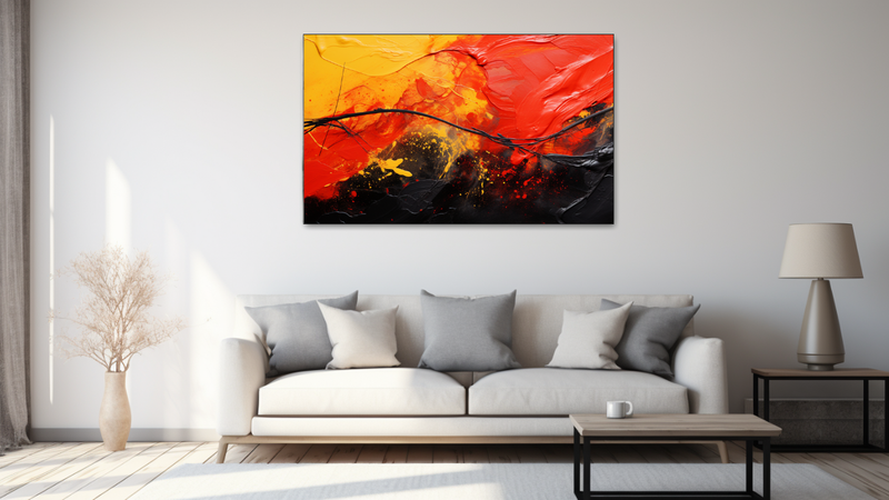 Canvas Wall Art - Orange and Yellow Creative Abstract - MT0248