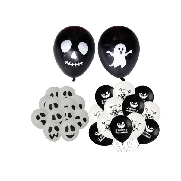 Balloons Helium 6 Piece Per Pack Halloween F-01 - 4 Packs