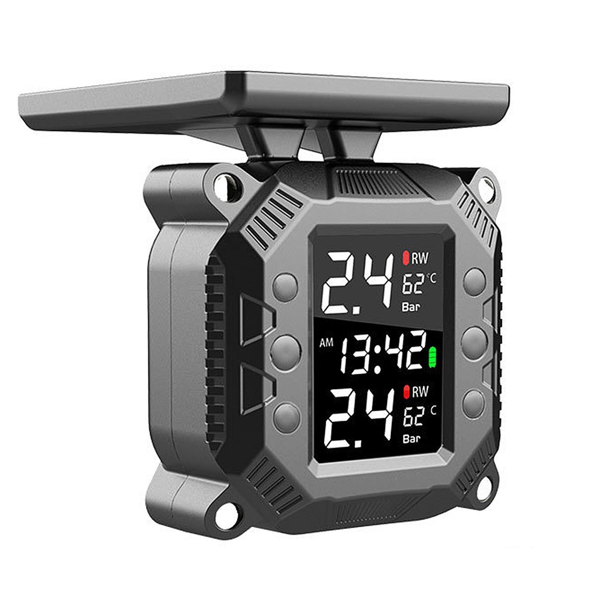Tire Pressure Monitoring Motorcycle Solar TPMS System with2 External Sensor