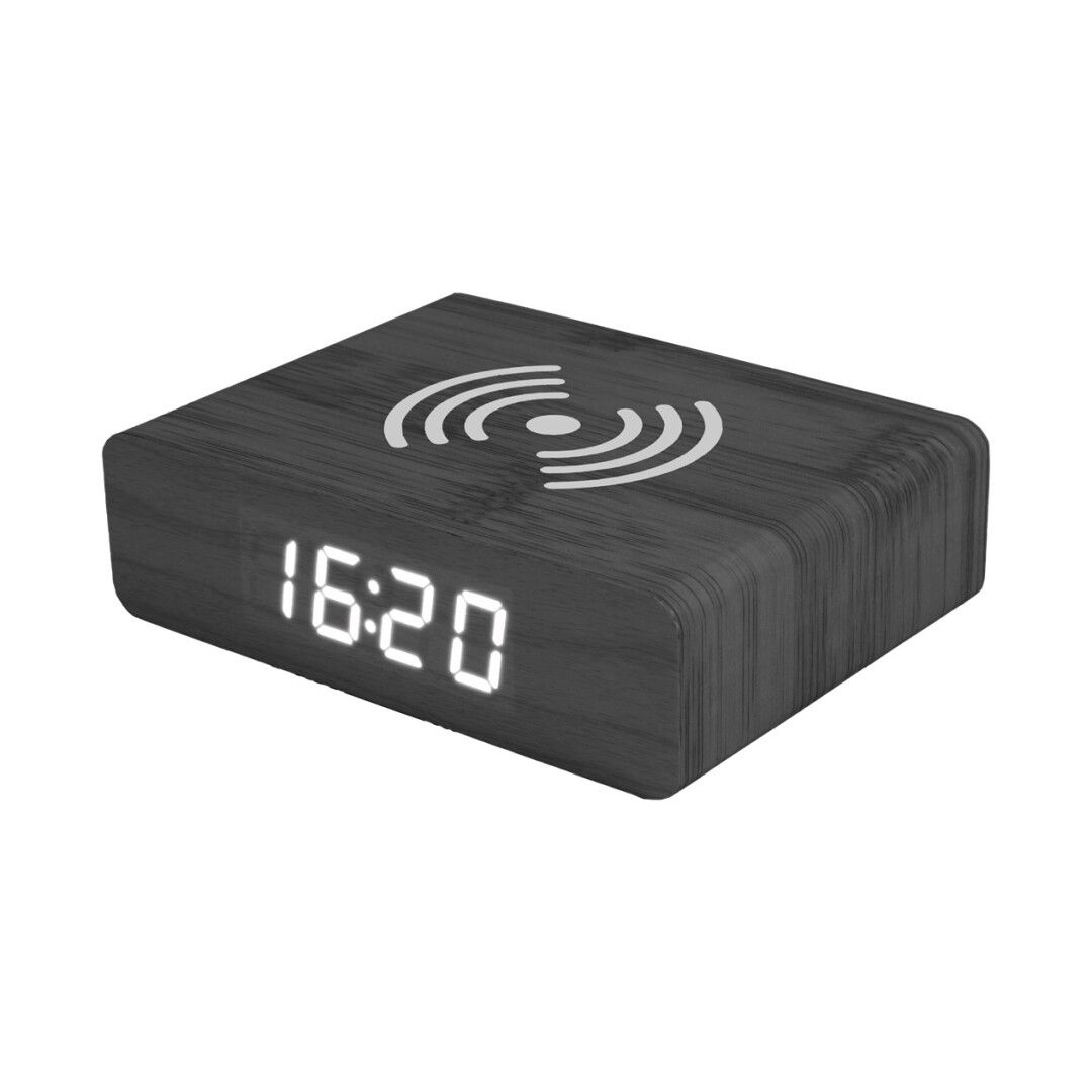 Digital Alarm Clock & Smartphone Charger - Black | Buy Online in South