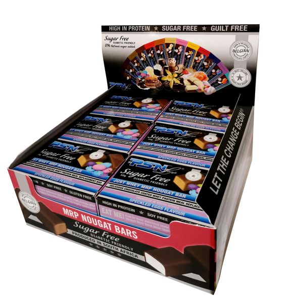 PSNLifestyle Sugar Free MRP Nougat Bars - Speckled Eggs Box - 12EA