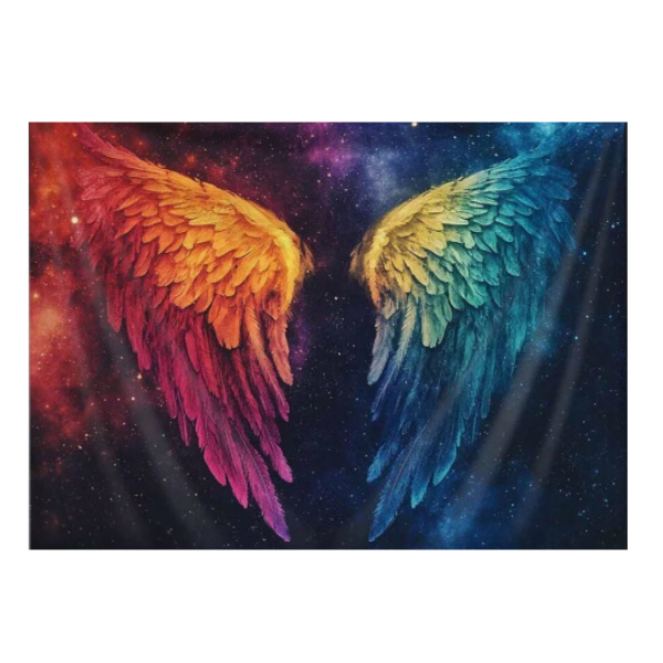 7-Color Wings Print Wall Tapestry