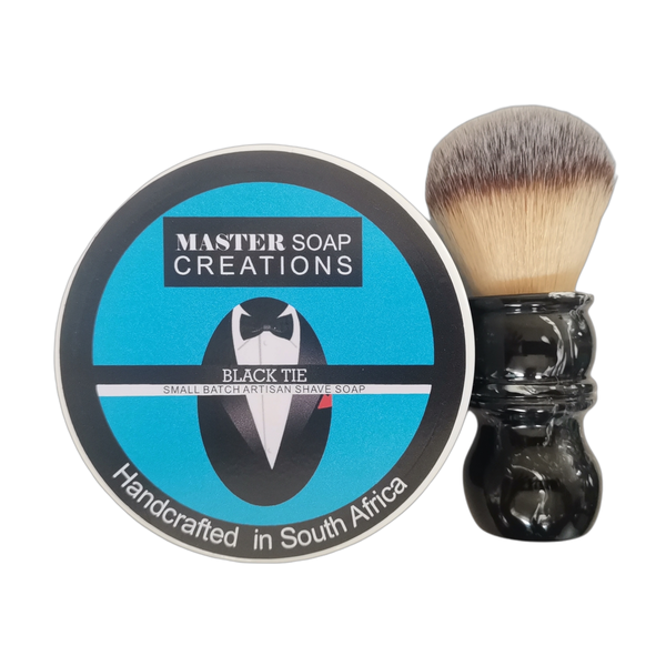 Shaving soap &amp; shaving brush combo Black Tie