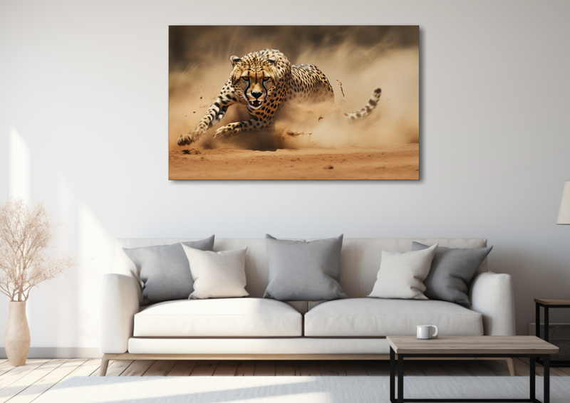 Canvas Wall Art - Cheetah Speed Abstract - HD0041