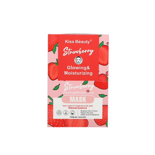Kiss Beauty Glowing &amp; Moisturizing Strawberry Face Mask 10 Sheets