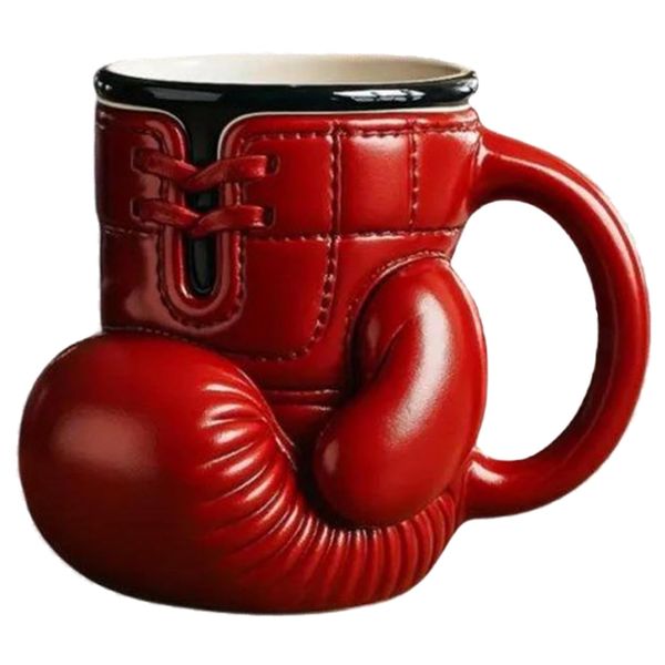 Kitchen Red Boxing Glove Shaped Coffee Mug - 12cm