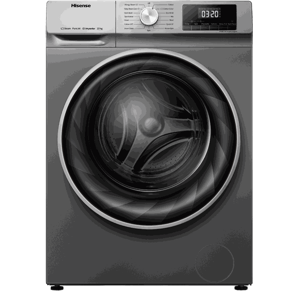 Hisense 10Kg front load-15 prog.--titanium-A+++- WFQY1014EVJMT
