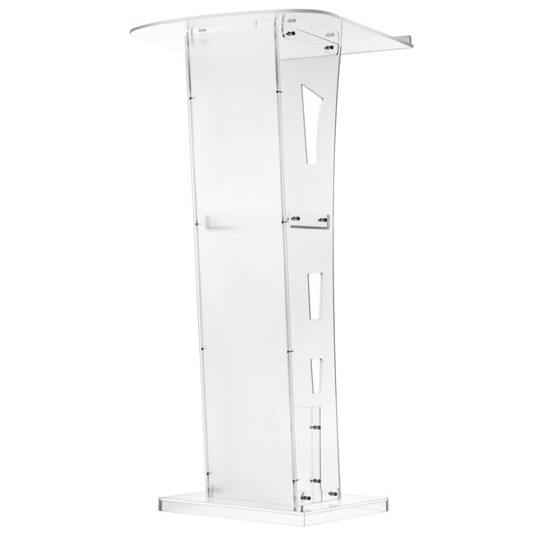 Clear Acrylic Podium Pulpit For Church Classroom Wedding, 60 X 45 X 112cm