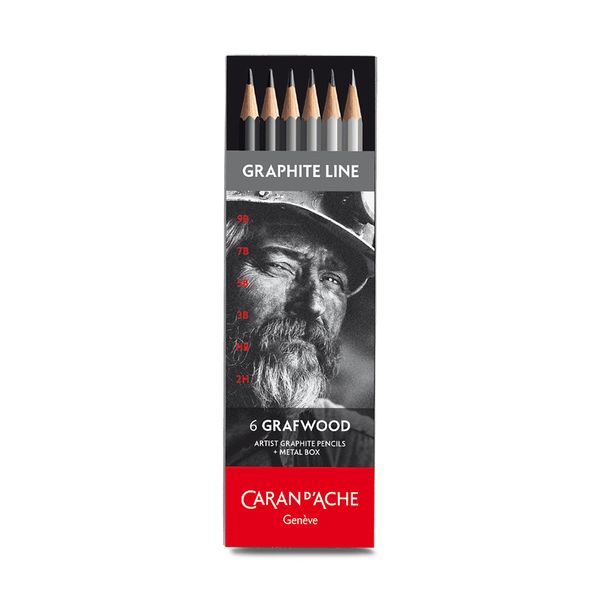 Caran D'Ache Grafwood Graphite 6 Pencil Set