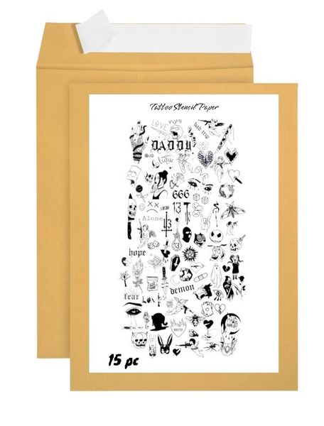 Tattoo Stencil Paper Sheets Thermo Printers and Hand Drawing 10 Sheets