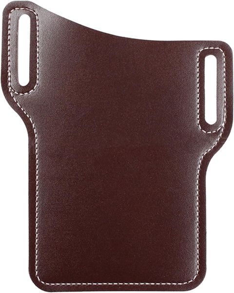 Men's Vintage PU Leather Phone Holster; Belt Loop Waist Bag for Protection.
