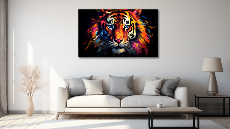 Canvas Wall Art - Royal Gaze Tiger Abstract - MT0586