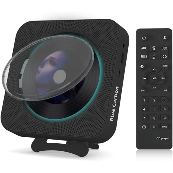 CD Player Wall Mount or Desktop Use Bluetooth Music Player w/ Remote