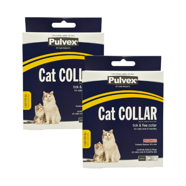 Pulvex Cat Collar for Fleas &amp; Ticks - Pack of 2