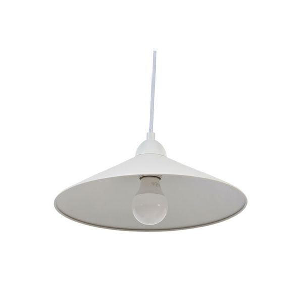 Inspire iron matt pendant light e27x1 white braga