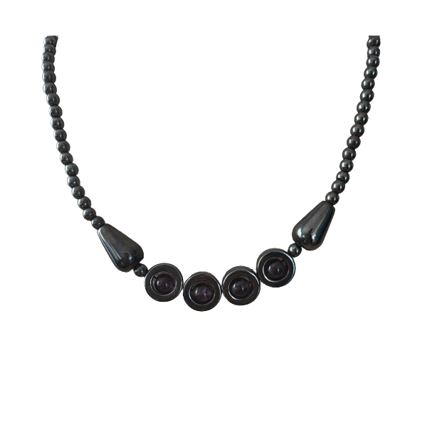 Hematite & Crystal Necklace Shop Today. Get it Tomorrow!