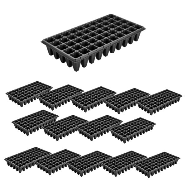 Garden Seedling Planter Trays With 50 Cavity Set of 15 (54x28cm) - Special