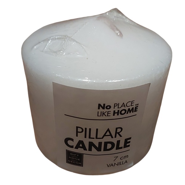 7 x 7 cm Candle Pillar Round Vanilla