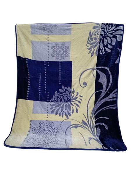 SMTE 1-Ply Blanket Floral Design - 187cm x 226cm - Soft &amp; CosyJY-04