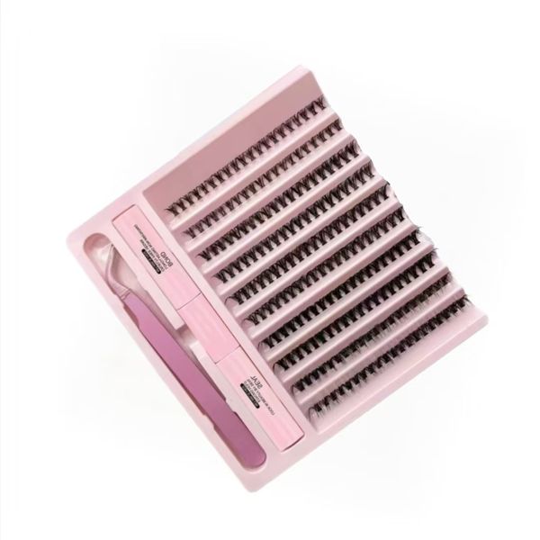 False Eyelash Extension Kit With 200 Pieces, Curled Eyelashes