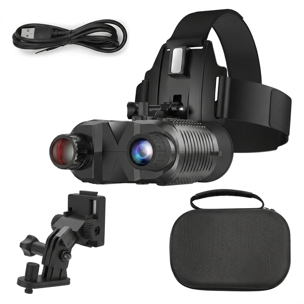Koirerooy Head-Mounted Night Vision Goggles,8X Digital Zoom Rechargeable