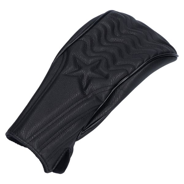 Waterproof PU Leather Golf Wood Head Cover Protective Black