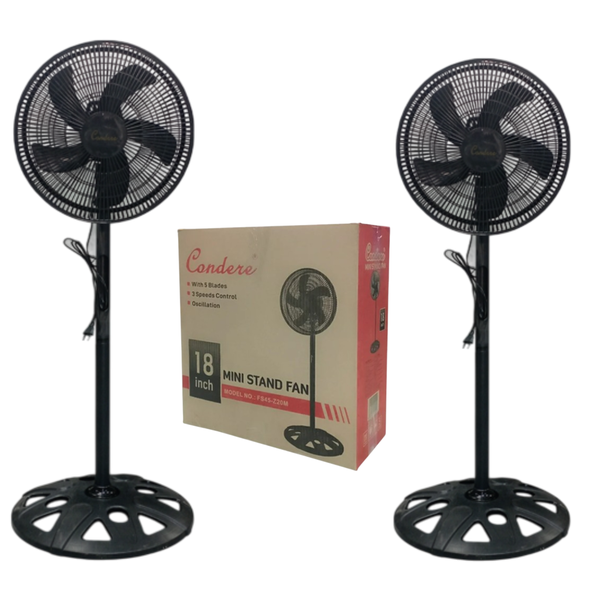 2 Piece Swivel Mini Stand Fan 18 inch /45cm Floor Standing Pedestal Fans