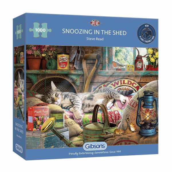 Gibsons Snoozing in the Shed 1000 Piece Jigsaw Puzzle