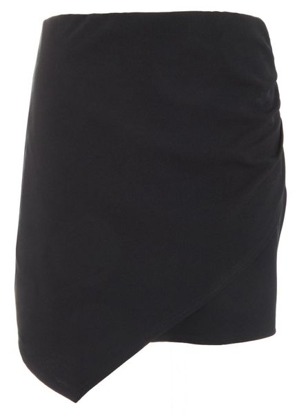 Quiz Ladies - Black Ruched Wrap Mini Skirt