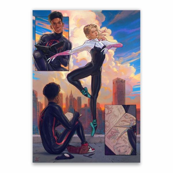 Miles Sketching Gwen Poster - A1