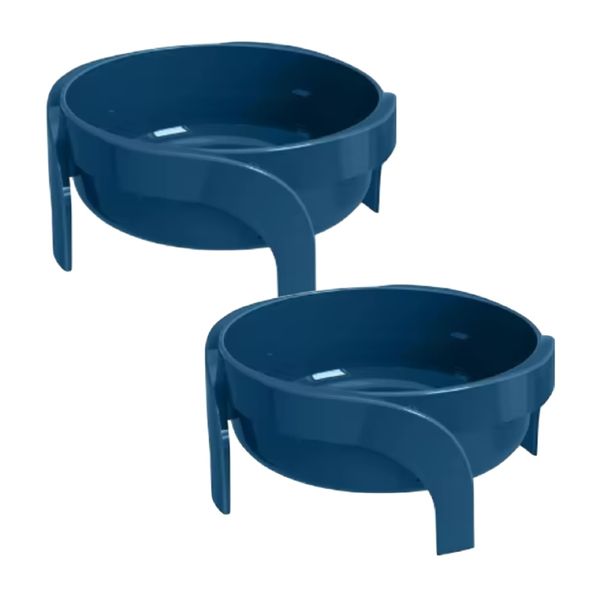 Pet Elevated Cat/Dog Feeder Bowl 16cm - Set of 2