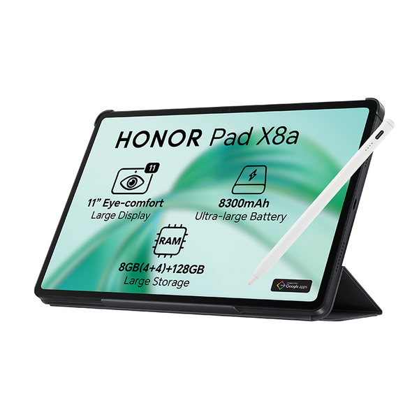 HONOR Pad X8a 11" 128GB LTE Tablet - Black with Stylus Pen