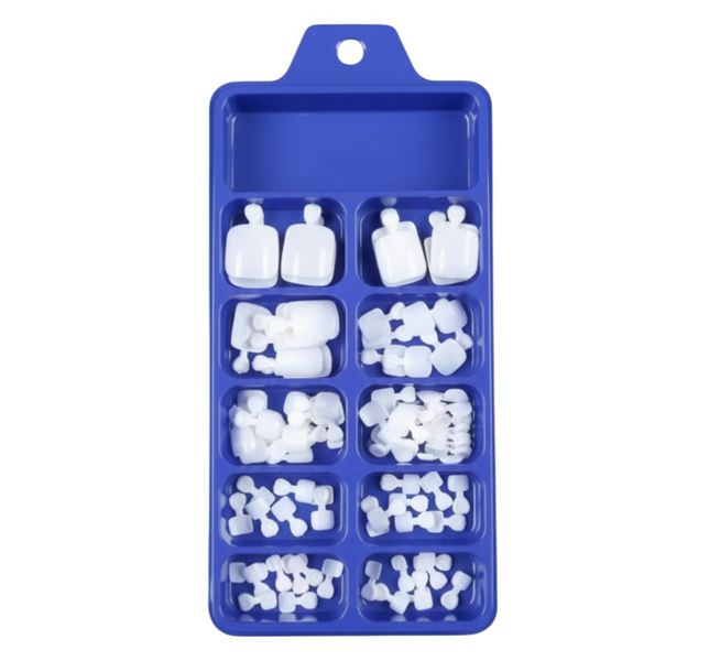 100 Piece Glossy White Press-on Toenails