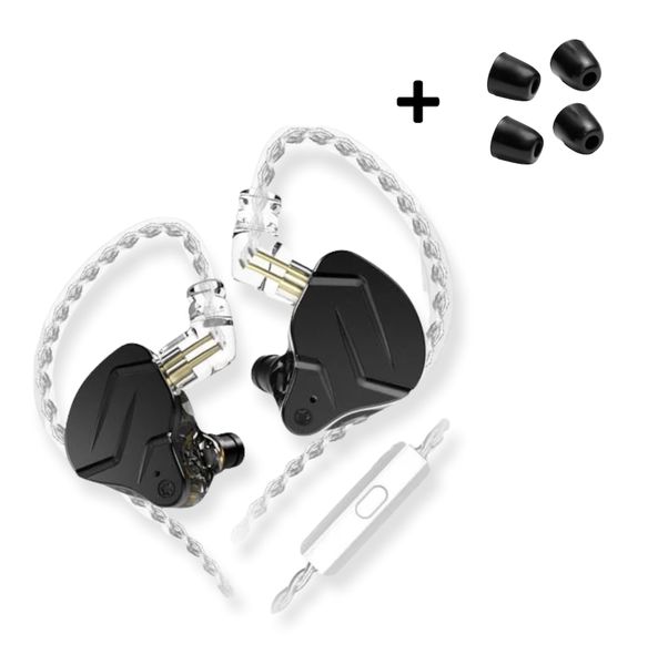 KZ ZSN PRO X Dual Driver IEM Earphones + Memory Foam Earbuds &amp; Microphone