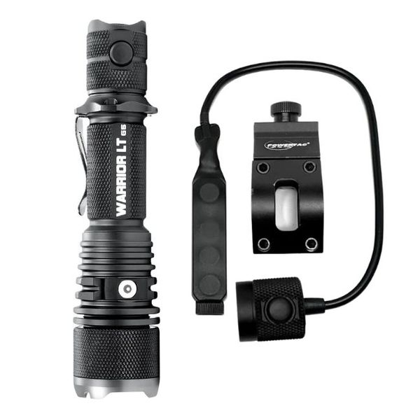 Powertac WARRIOR LT (LONG THROW) GEN 5 - 3050 LUMEN, 480m Weapon Kit