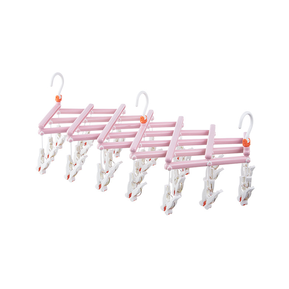 29 Clips Laundry Drying Rack Foldable Hanging Dryer Travel Hanger