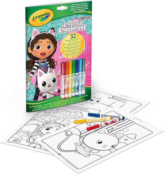 CRAYOLA, Album Activity and Colouring Gabby's Dollhouse, 32 Colouring Pages