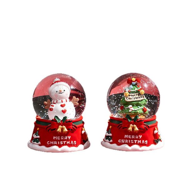 Light-Up Christmas Snowman Snow Globe - Desktop Ornament &amp; Gift Decoration