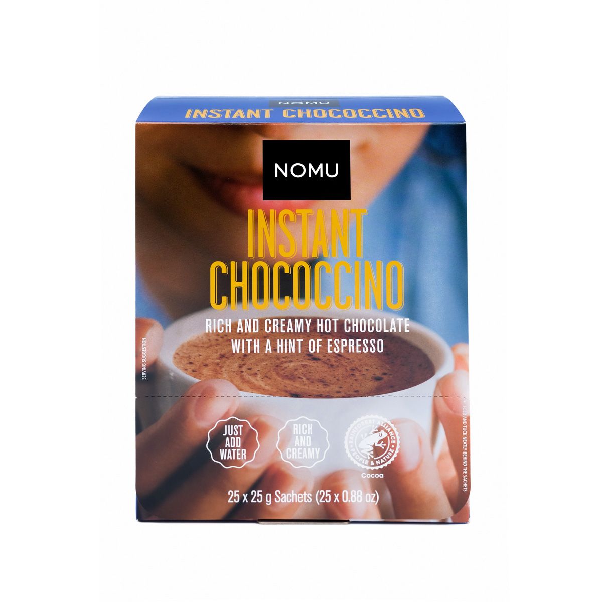 NOMU Chococcino Dispenser 25 x 25g Sachets