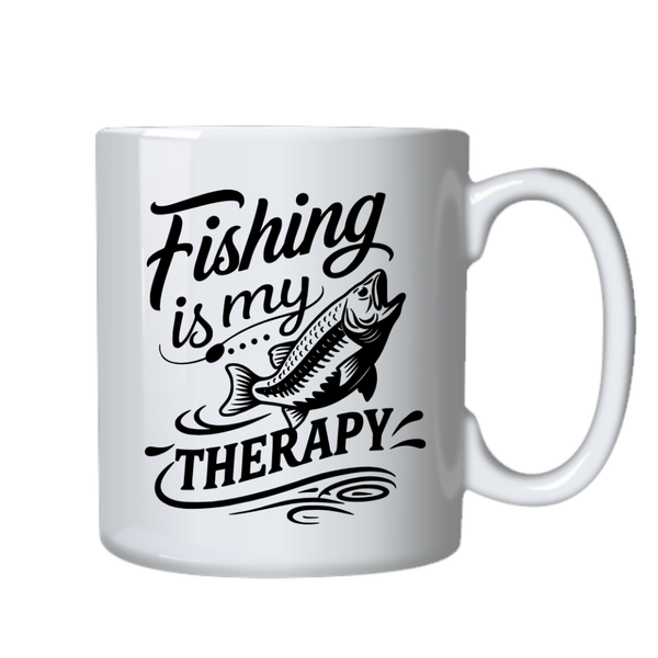 Fishing Therapy Ideal Dad Birthday Christmas Gift Mug Cup 402