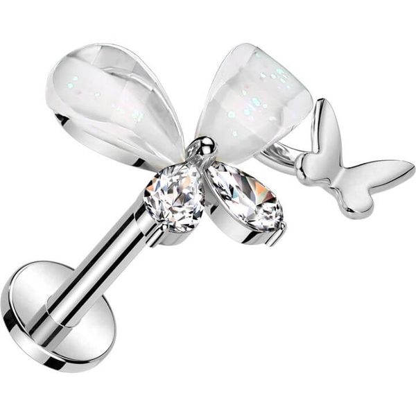 Sparkling Crystal Butterfly Piercing Jewelry