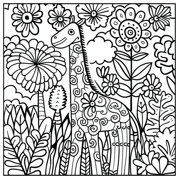 iColor Large Coloring Poster - Garden Gala